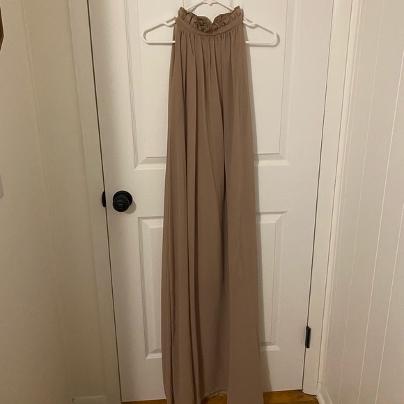 Chiffon Halter Neck Bridesmaids Dress - Picture 5 of 10